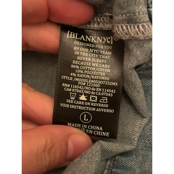 BlankNYC Denim Mini Dress Size L - Picture 6 of 7